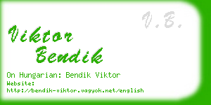 viktor bendik business card